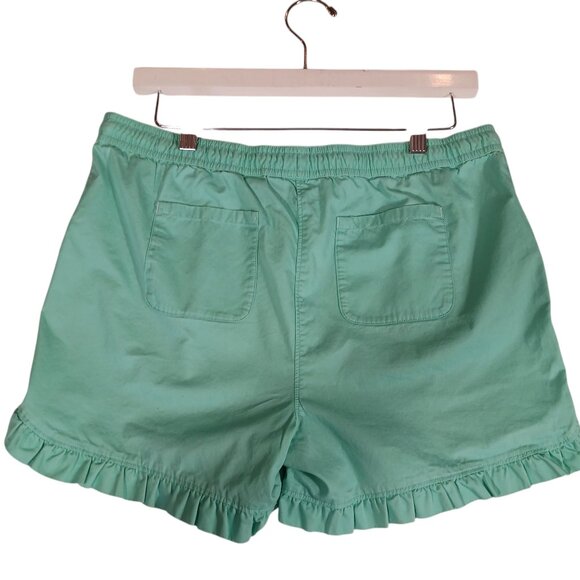 Lands End Shorts, Girls, Ruffled Hem, Mint Green, Pull on, Size XL (14-16) - Picture 3 of 10